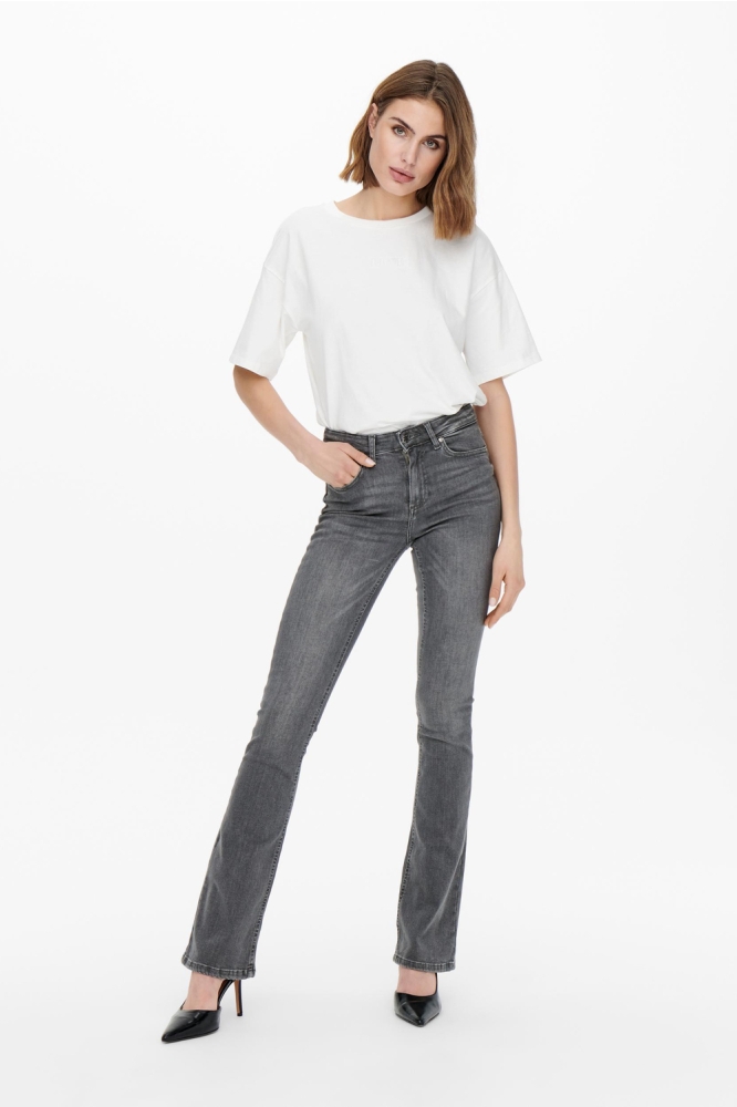 ONLBLUSH LIFE MID FLARED TAI0918 15233721 GREY DENIM
